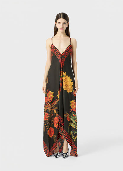 Blumarine 2a756a print twill dress