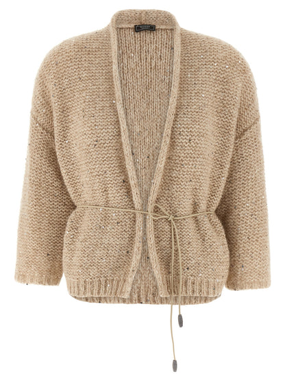 Mouliné yarn cardigan Sweater, cardigans