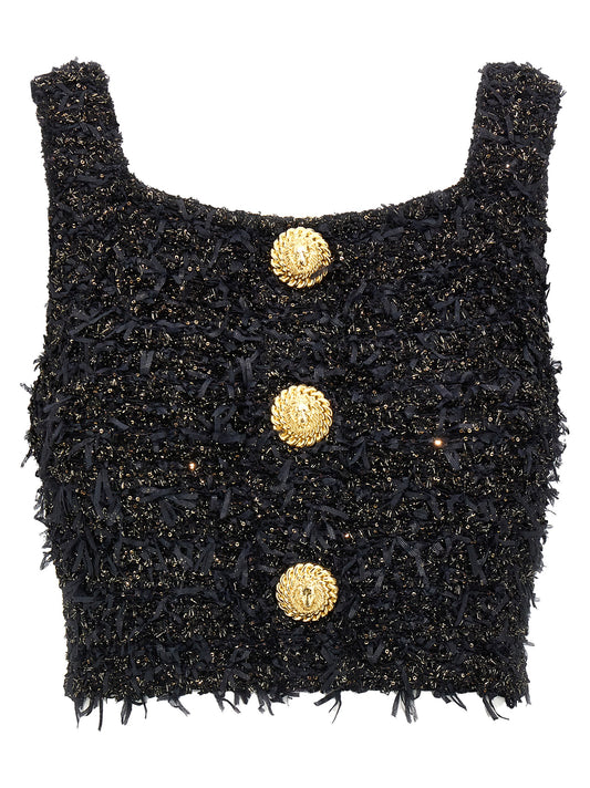 Lurex tweed top Tops