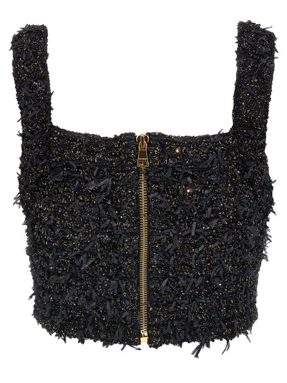 Lurex tweed top Tops