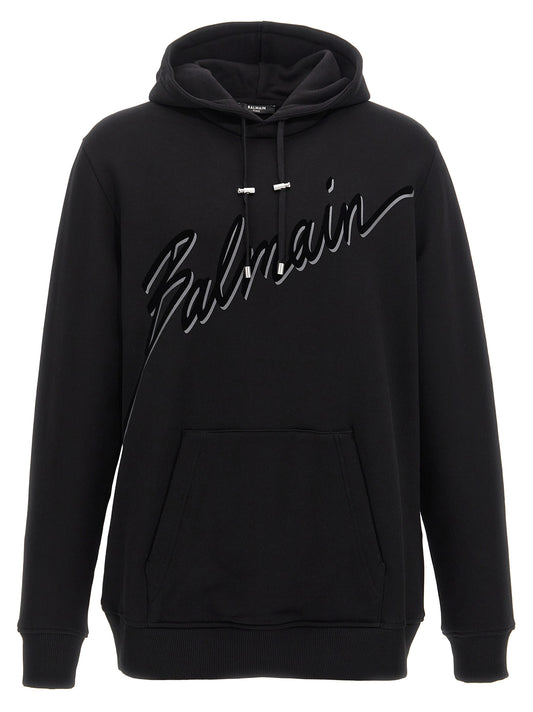 Velvet logo hoodie Sweatshirt
