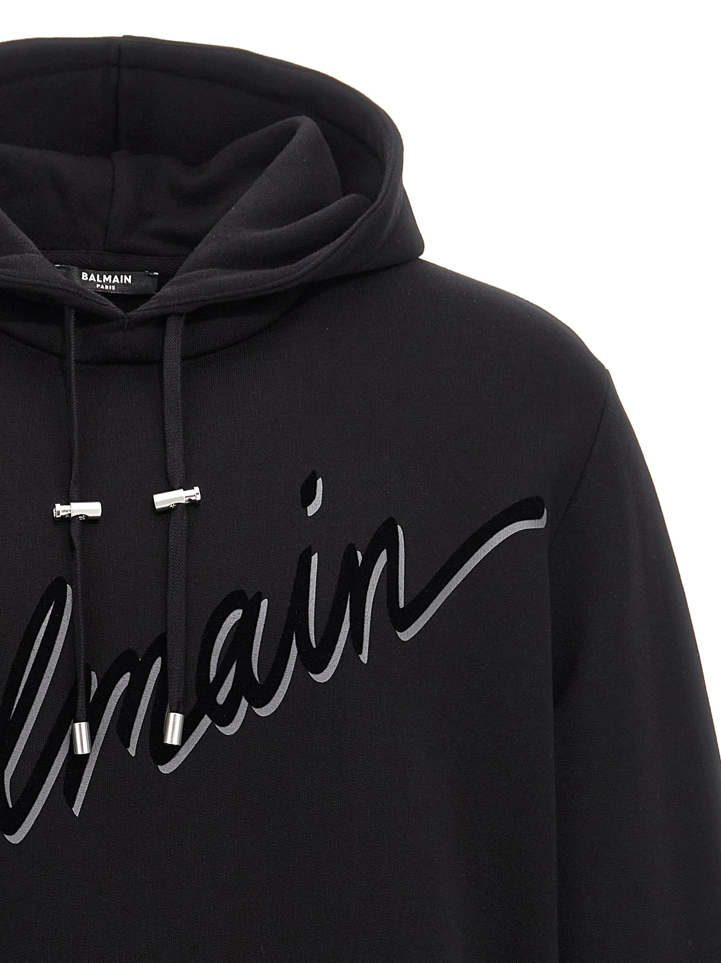 Velvet logo hoodie Sweatshirt