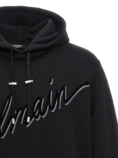 Velvet logo hoodie Sweatshirt