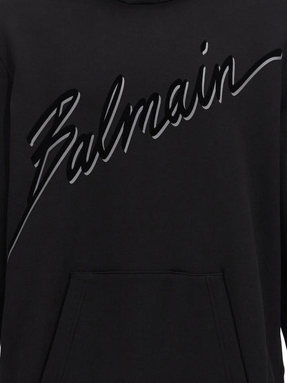 Velvet logo hoodie Sweatshirt