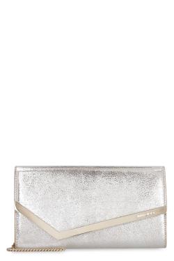 Jimmy Choo Emmie leather clutch