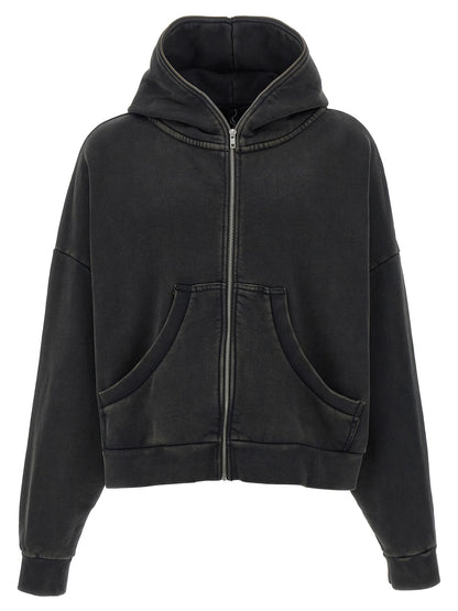 'Eternal Zip Washed' hoodie Sweatshirt