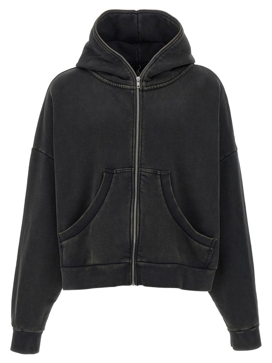 'Eternal Zip Washed' hoodie Sweatshirt