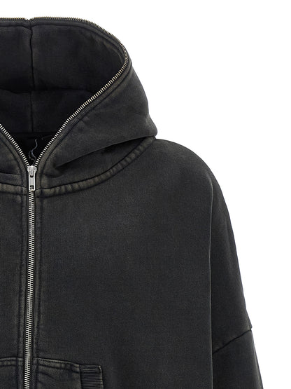 'Eternal Zip Washed' hoodie Sweatshirt