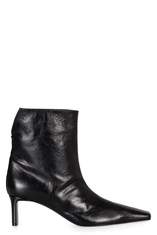 Khaite Ona leather ankle boots