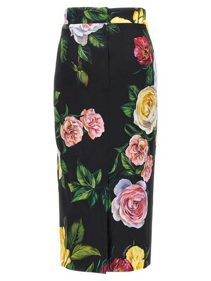 Floral longuette skirt Skirts