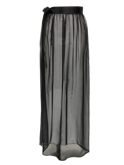 Chiffon long skirt Skirts