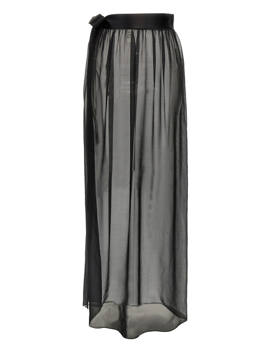 Chiffon long skirt Skirts