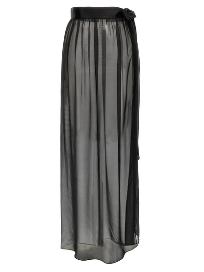 Chiffon long skirt Skirts