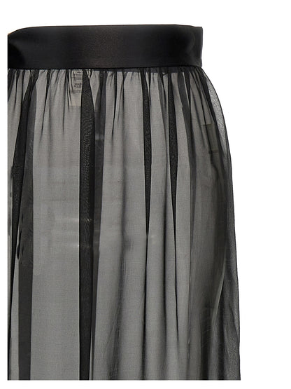 Chiffon long skirt Skirts