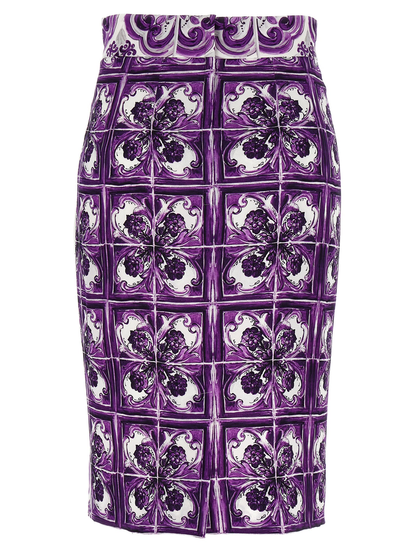 'Maiolica' print silk skirt Skirts