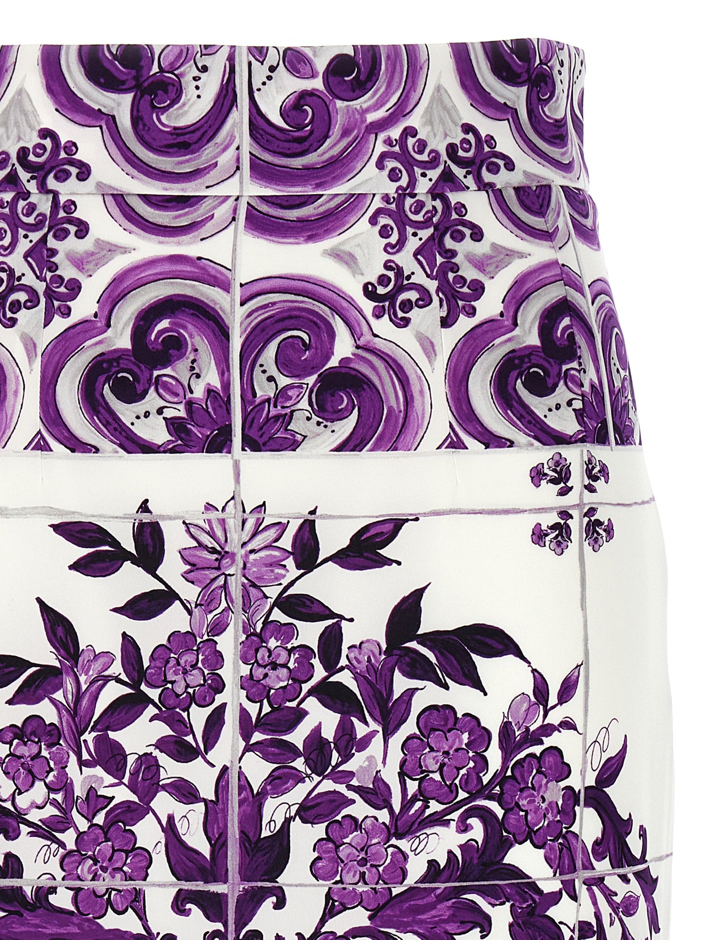 'Maiolica' print silk skirt Skirts