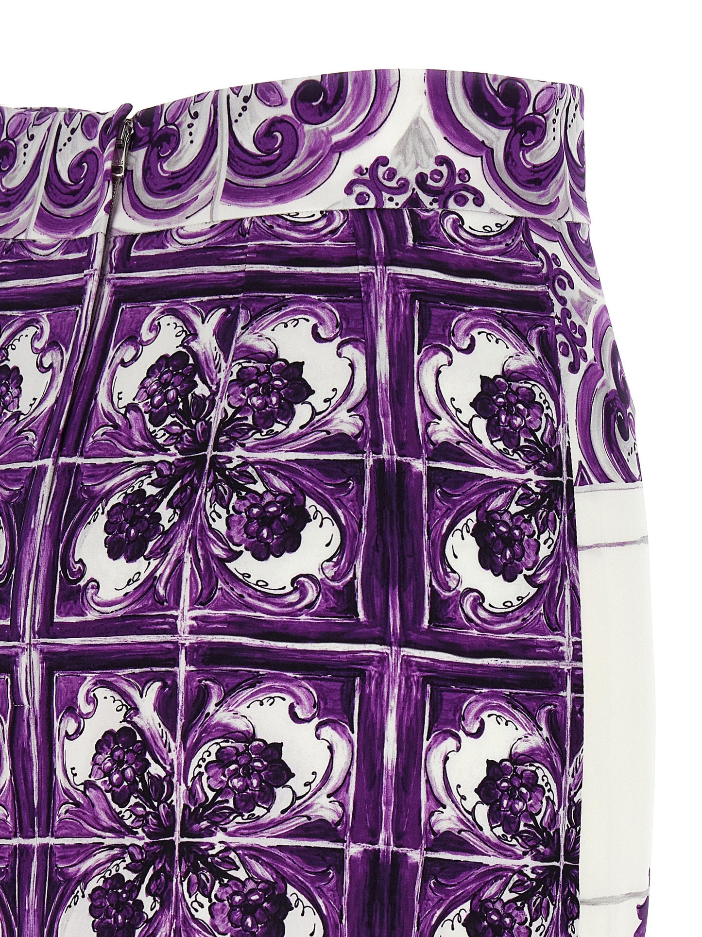 'Maiolica' print silk skirt Skirts