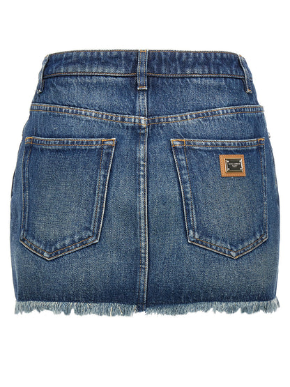 Denim mini skirt Skirts