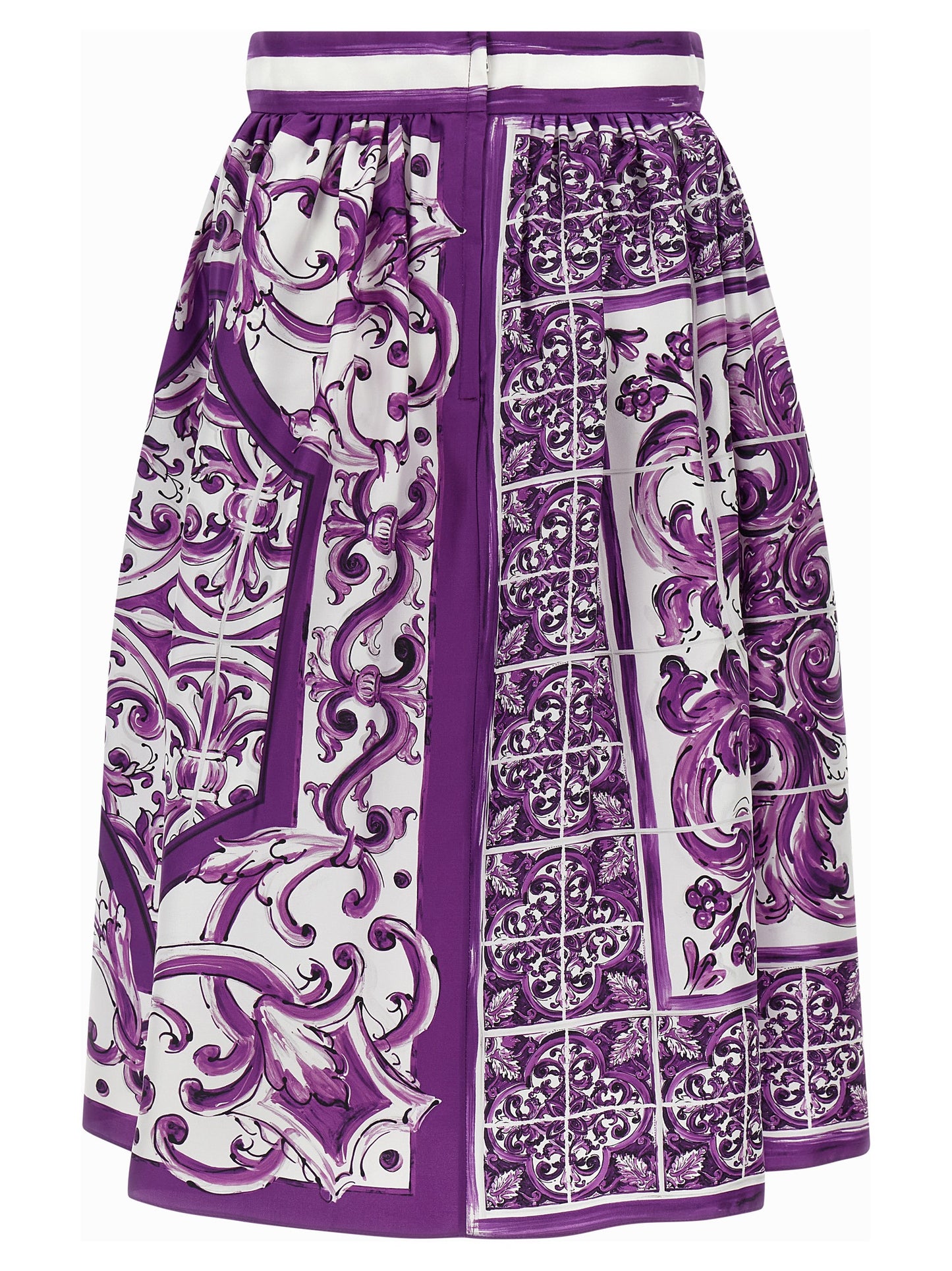 'Maiolica' print silk skirt Skirts