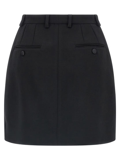 Wool crêpe skirt Skirts