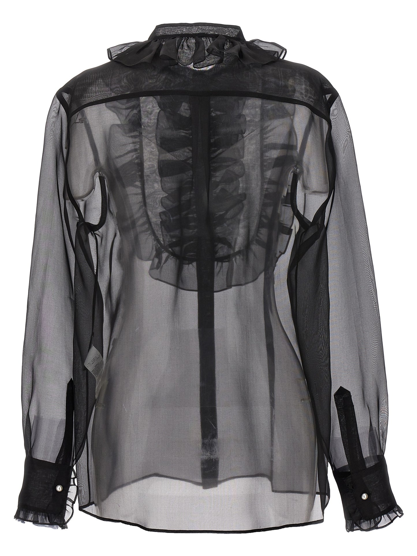 Plastron and ruffle shirt Shirt, blouse