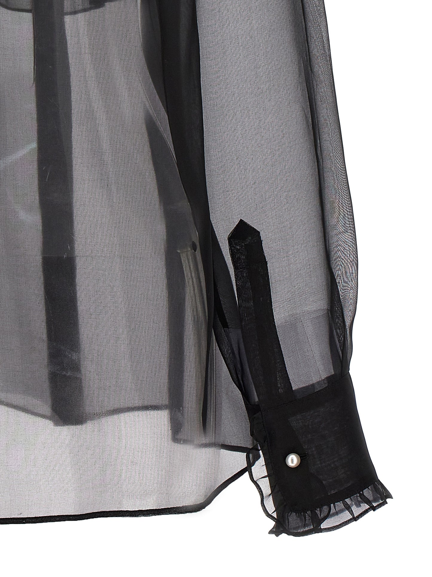 Plastron and ruffle shirt Shirt, blouse