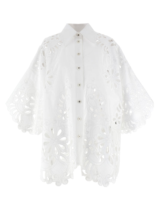Cut-out embroidery shirt Shirt, blouse