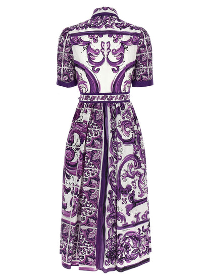 'Maiolica' print chemisier dress Dresses