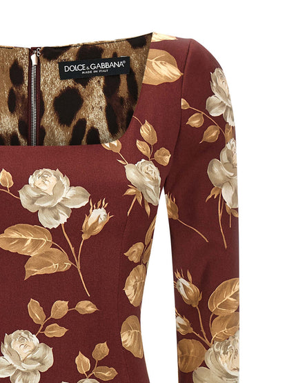 Rose print dress Dresses