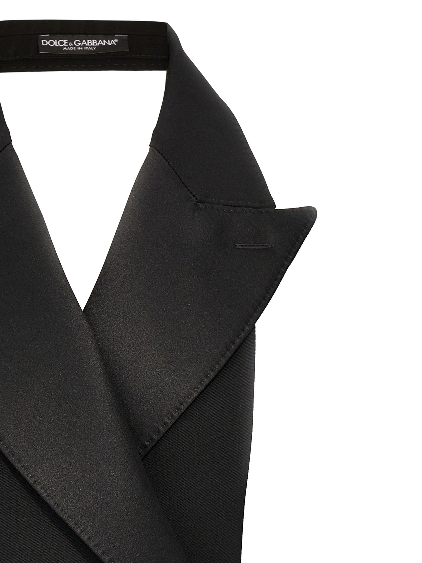 Double-breasted bare back vest Gilet