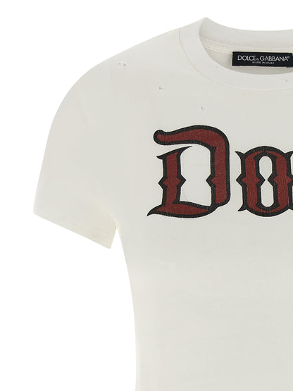 Used effect cotton t-shirt T-shirt