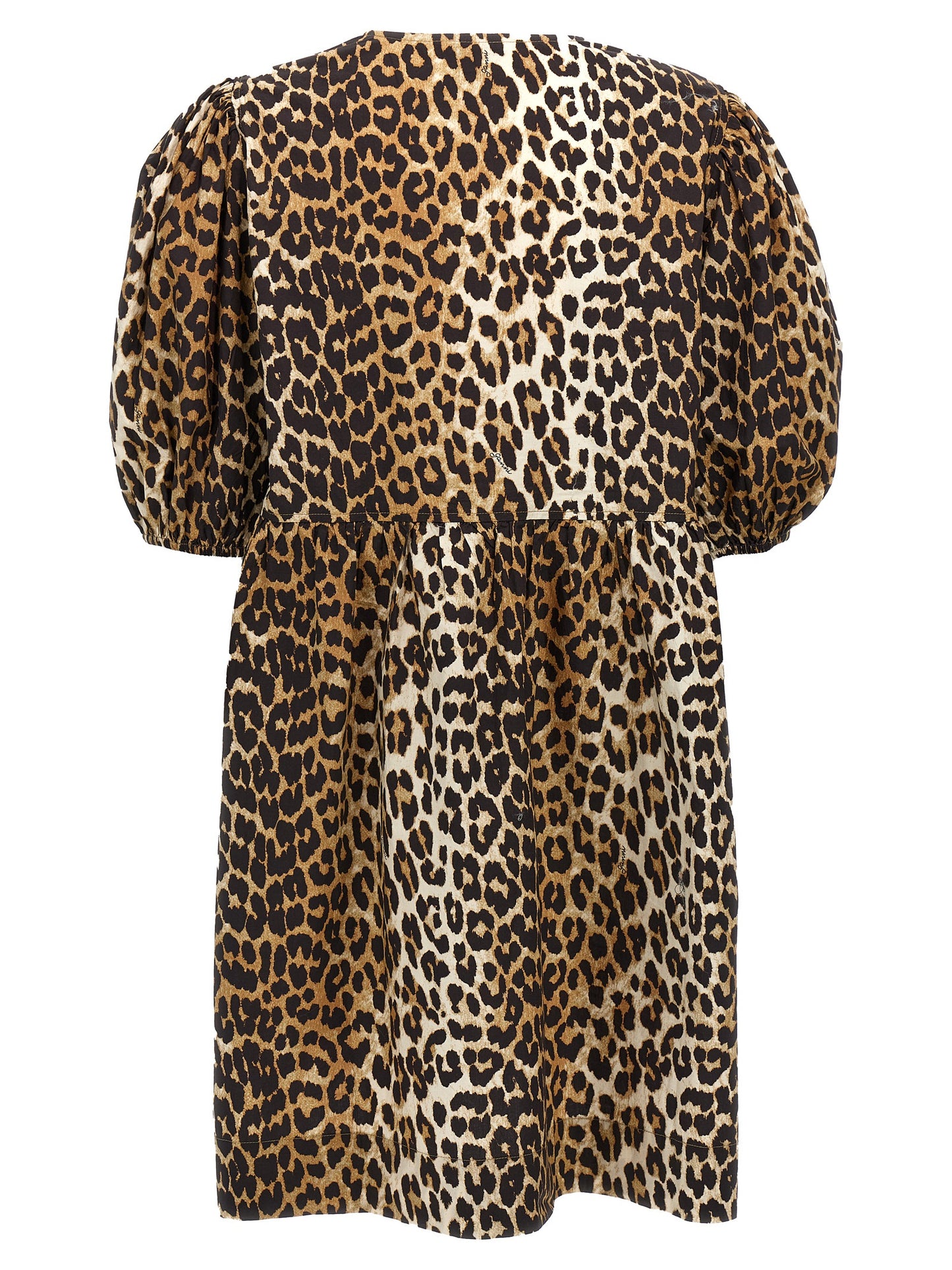 Leopard poplin dress Dresses