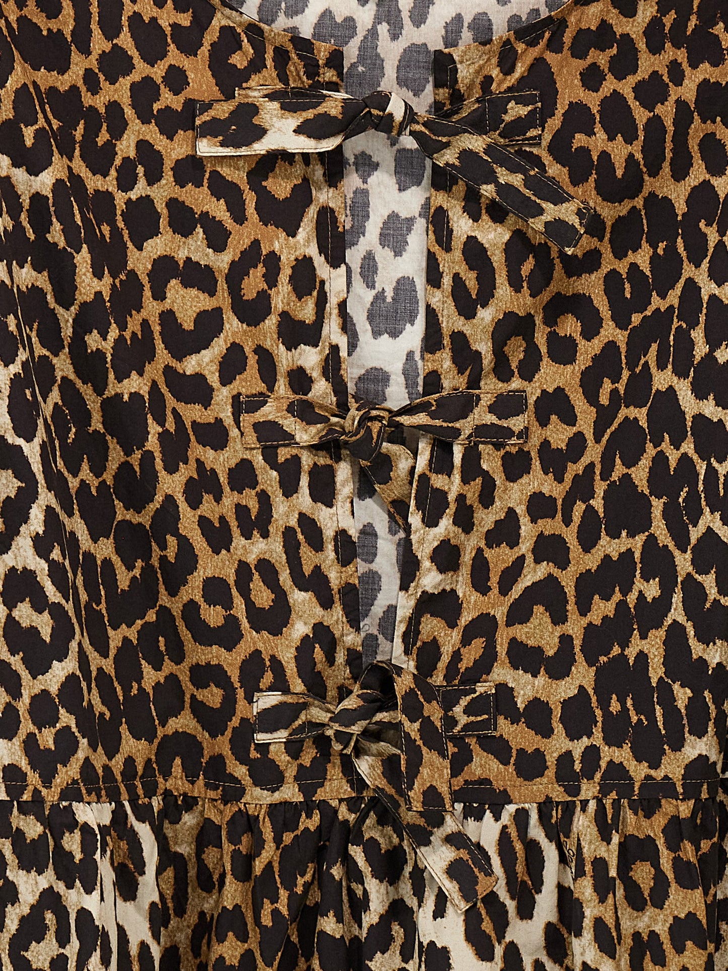 Leopard poplin dress Dresses