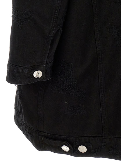 Denim long jacket Casual jackets, parka