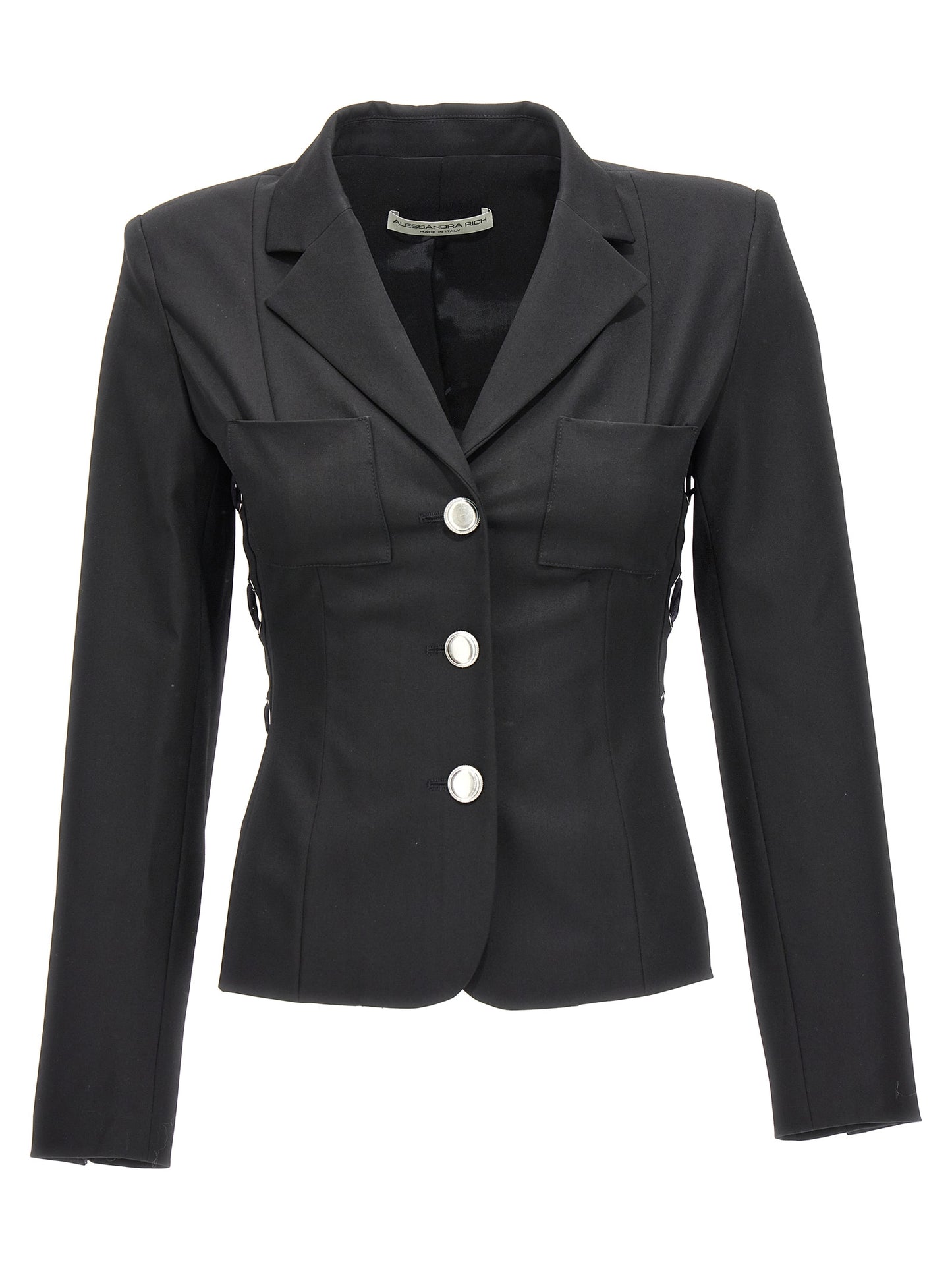 Single breast lace-up blazer jacket Blazer and Suits