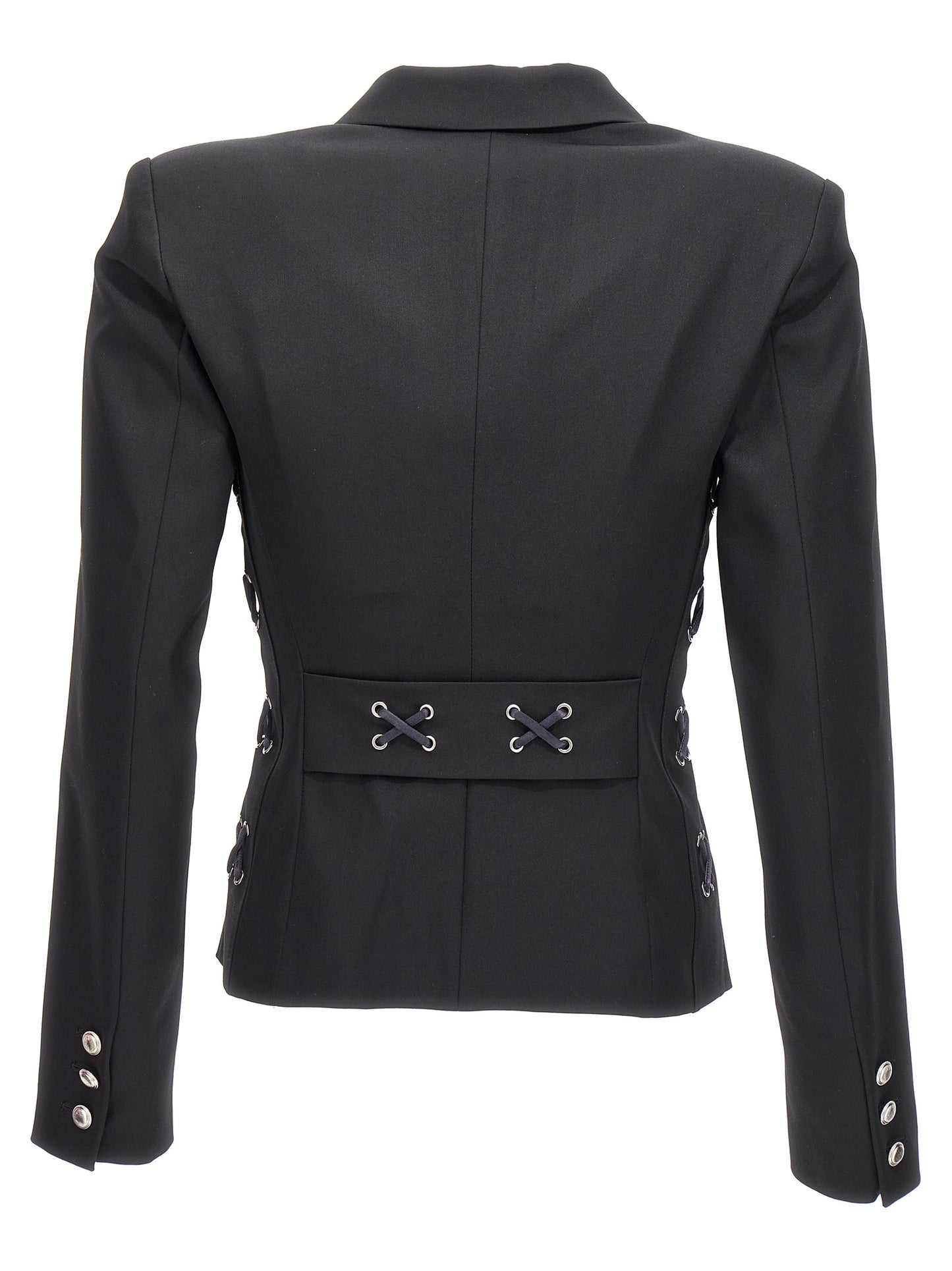Single breast lace-up blazer jacket Blazer and Suits