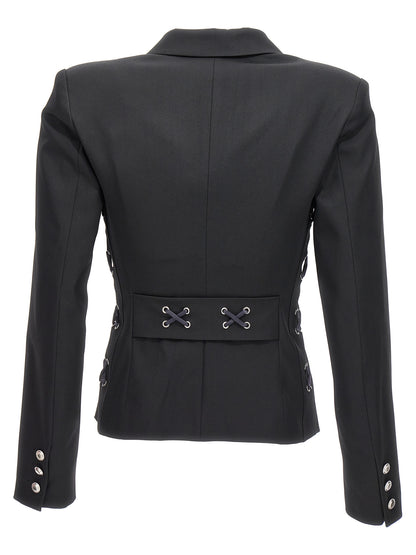 Single breast lace-up blazer jacket Blazer and Suits