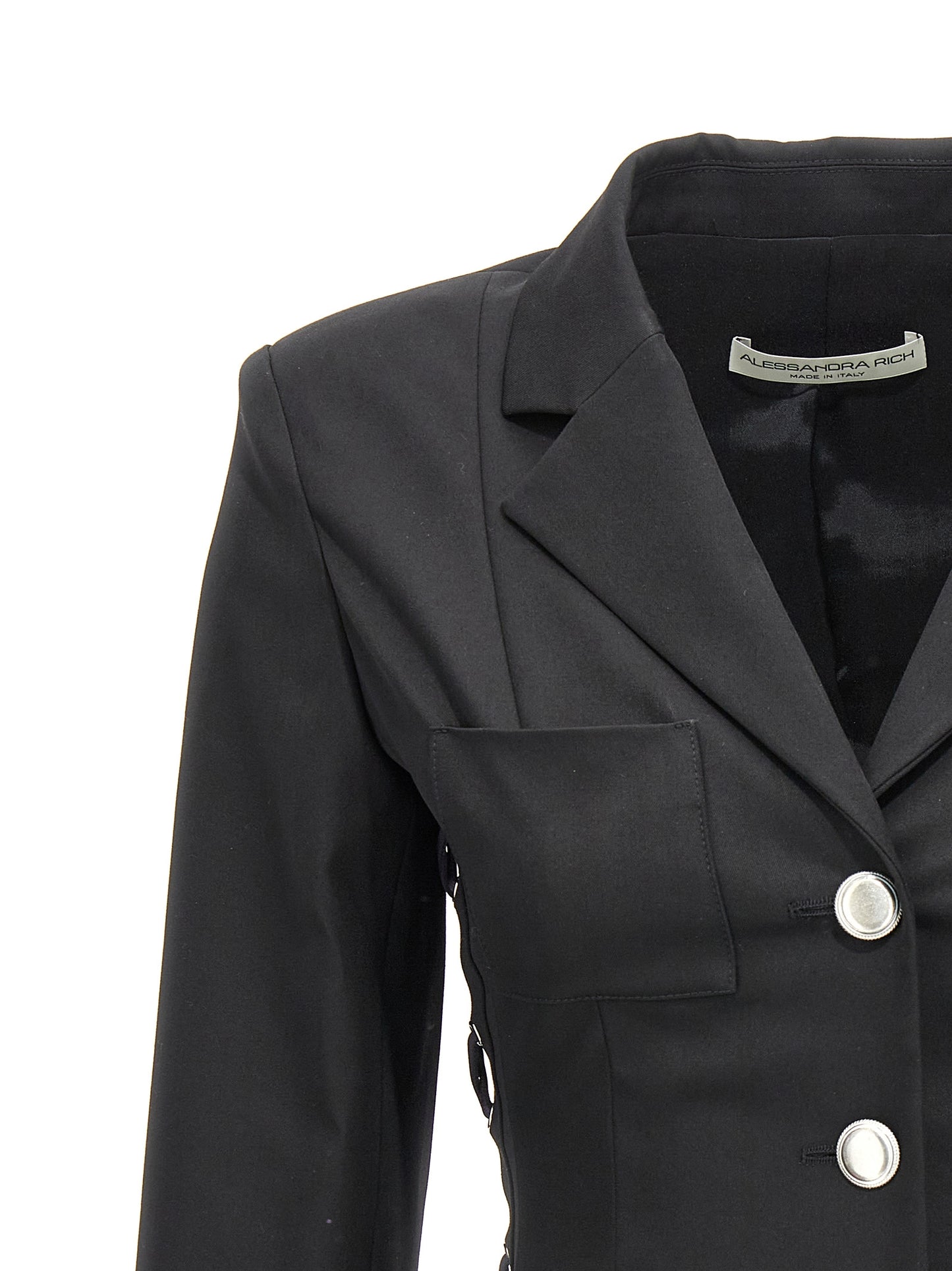 Single breast lace-up blazer jacket Blazer and Suits