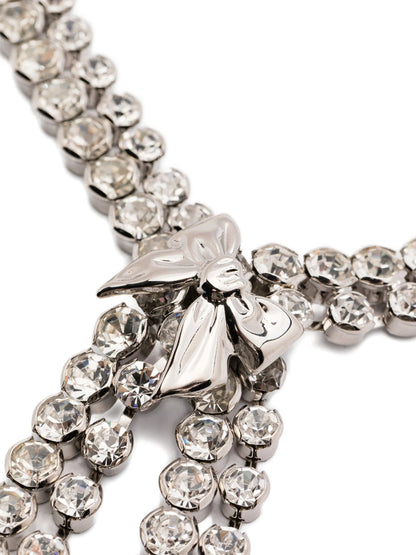 Bow crystals necklace Jewelry