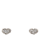 Alessandra Rich Crystal heart earrings clip