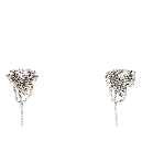Alessandra Rich Metal earrings with crystal fringes