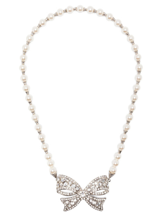Pearl bow necklace Jewelry