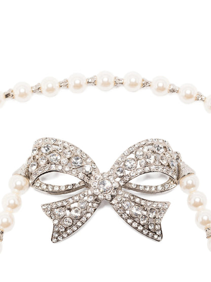 Pearl bow necklace Jewelry