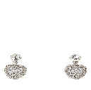 Alessandra Rich Crystal earrings with pendant heart