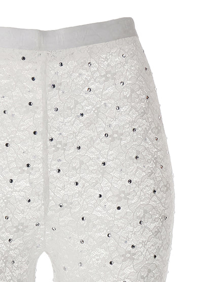 Rhinestone lace leggings Leggings