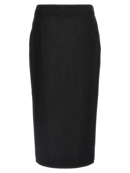 Midi tweed bouclé skirt Skirts