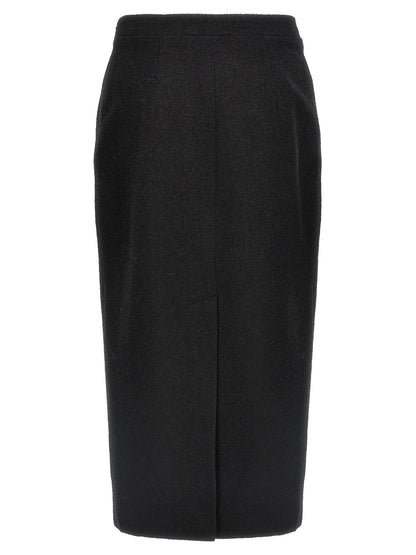 Midi tweed bouclé skirt Skirts