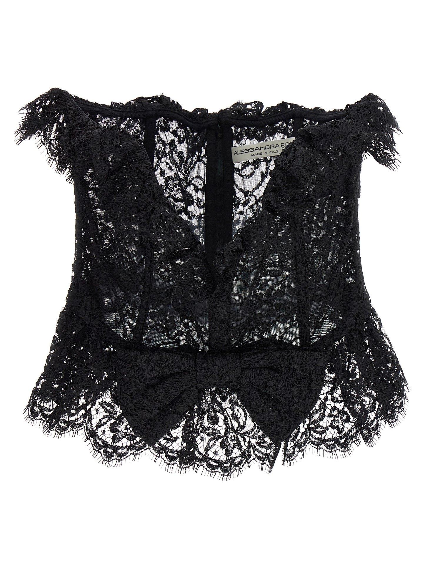 Lace bow bustier top Tops