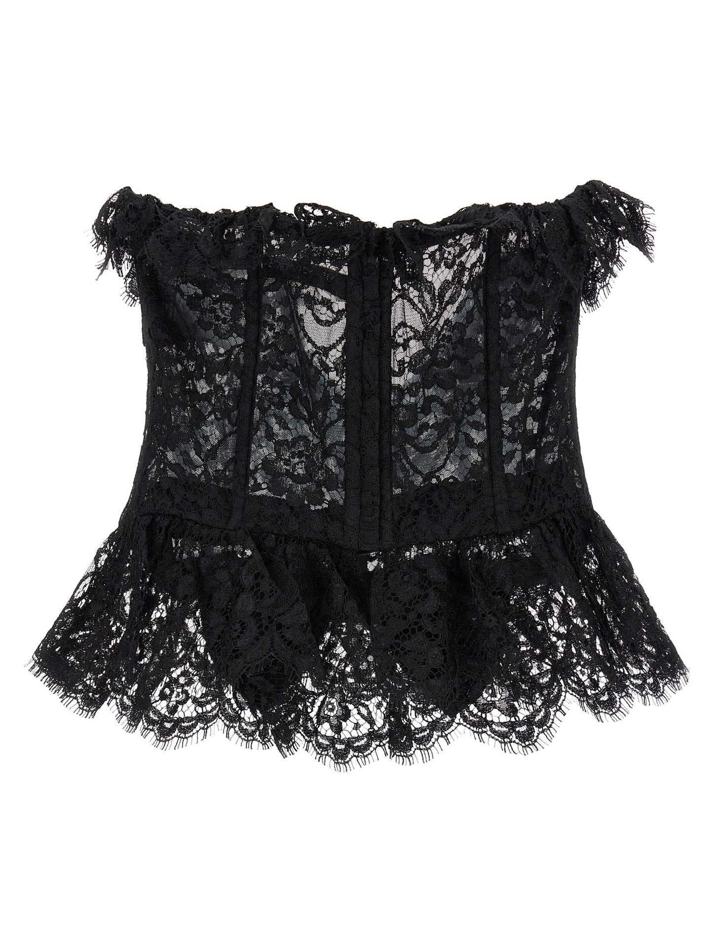 Lace bow bustier top Tops