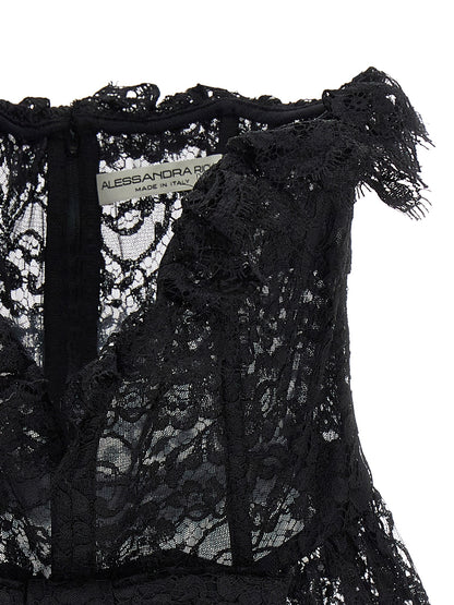 Lace bow bustier top Tops